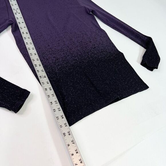 Athleta Top Womens Medium Purple Black Flurry Base Layer Ombre Turtleneck - Picture 5 of 9